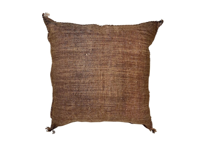 Camel Brown Moroccan Cactus Silk Pillow ALL SIZES image 9