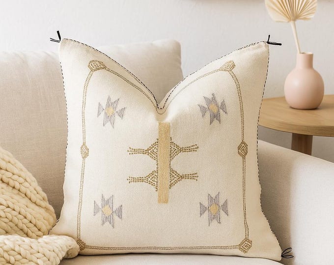 Handmade Moroccan Silk Pillow Cover – 18x18 to 30x30