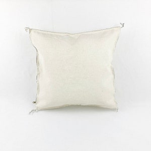 White Pillows silk All sizes ,Pillow Cactus Silk, Moroccan Lumbar Cushion Handmade Silk Decorative Pillow, Moroccan Sabra Decorative Cushion image 9