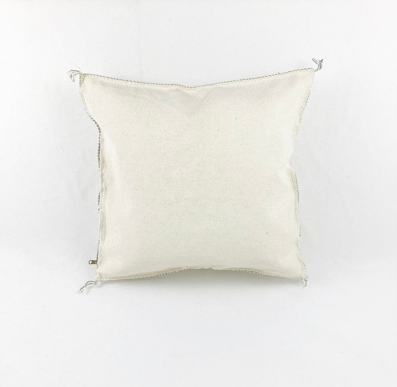 White Pillows silk All sizes ,Pillow Cactus Silk, Moroccan Lumbar Cushion Handmade Silk Decorative Pillow, Moroccan Sabra Decorative Cushion image 9