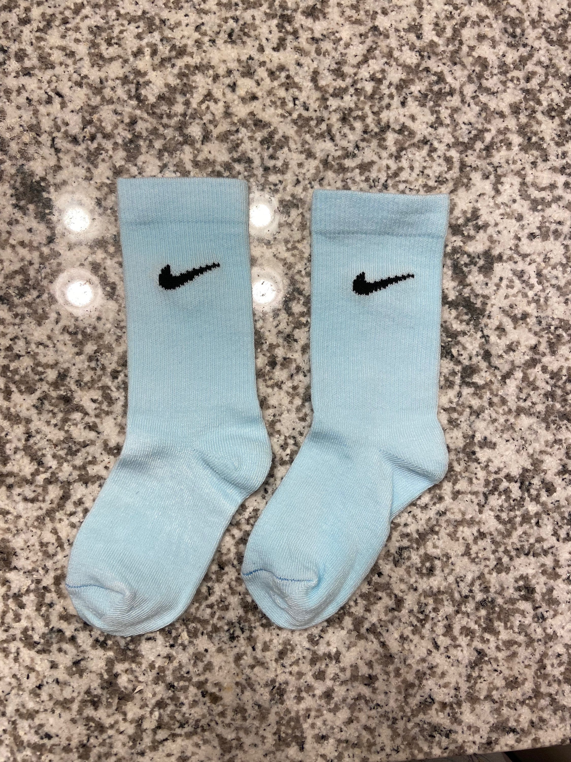 KIDS Baby Blue Nike Socks Etsy