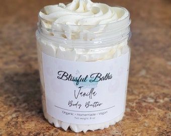 Organic Vanilla Body Butter | Vanilla Body Butter | Vanilla Whipped Body Butter
