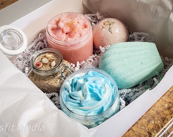 Organic Beach Spa Kit | Beachy Spa Kit | Beach Spa Box | Beach Bath Box | Organic Beach Bath Box