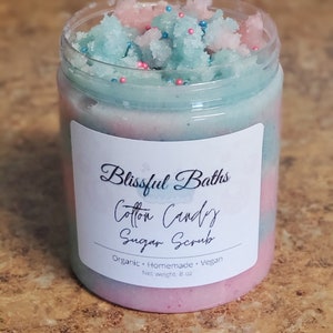 NEW! Cotton Candy Sugar Scrub | Organic Cotton Candy Sugar Scrub | Cotton Candy Body Scrub | Vegan Cotton Candy Scrub