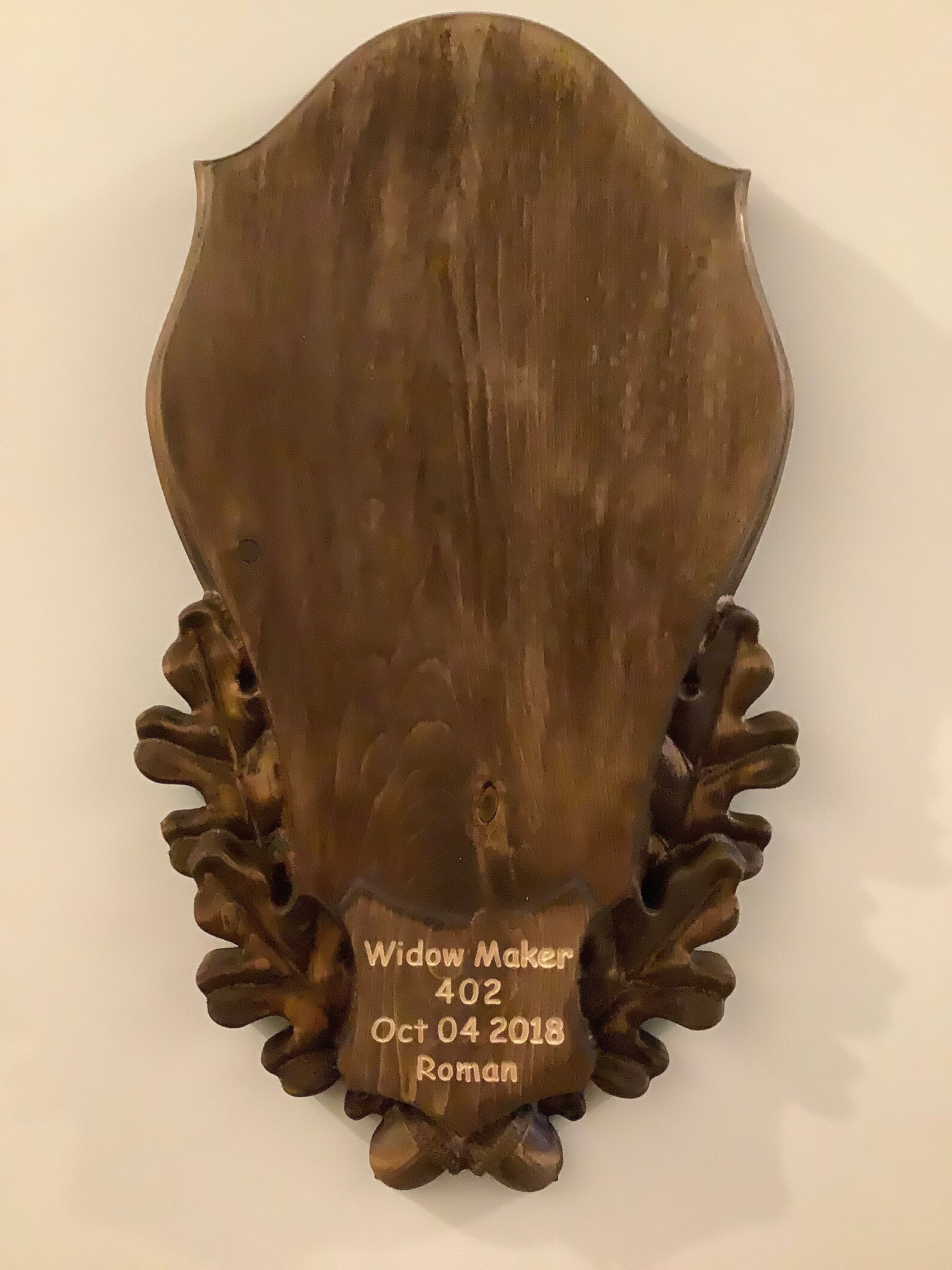 Personalized European Skull Mount Plaque Etsy
