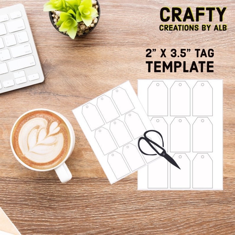 Printable Tag Template, Blank Tags, 2 X 3.5, Tag Template, DIY Gift ...