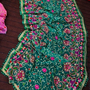 traditional hand made beautiful thread embroidery jall work dupatta /shawls inidan and pakistani