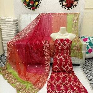beautiful gotta jall chunri Indian /Pakistani fancy suit