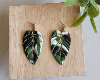 Monstera Leaf Earrings