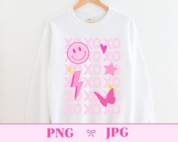 Preppy Full Shirt Png Xoxo Png Valentine's Day Png 