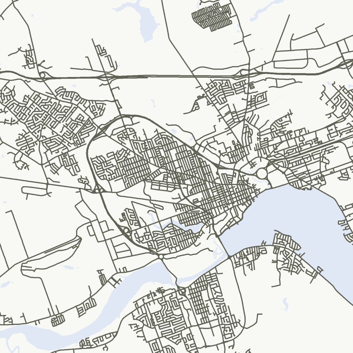 Moncton DIGITAL Map Print Personalized Map Print Custom Etsy.de