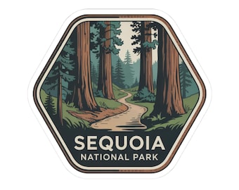 Sequoia Kiss-Cut Stickers - Adventure Decor, Travel Gifts, Laptop Stickers, Outdoor Enthusiasts, Nature Lovers