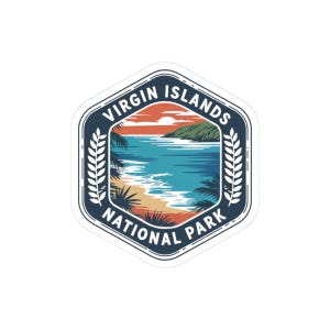 Virgin Islands Kiss-Cut Stickers - Adventure Decor, Travel Gifts, Laptop Stickers, Outdoor Enthusiasts, Nature Lovers