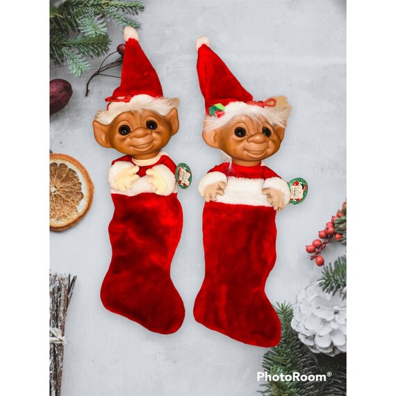 Ruz Trolls Holiday Christmas Satin Stocking with Plush Cuff 18 inch (9842)  : Buy Online at Best Price in KSA - Souq is now : Home