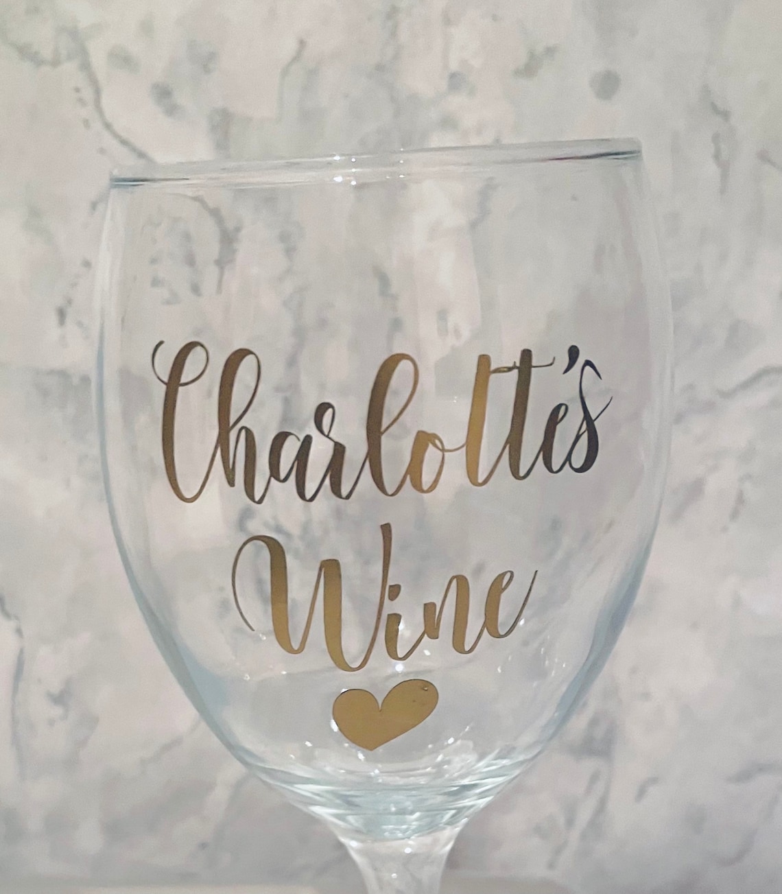 Personalised Wine glass with Vinyl Name Sticker/Decal/Label Etsy
