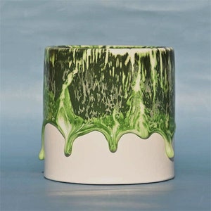 March Limited Edition Drizzle Glaze Pots Tidepool green(M)