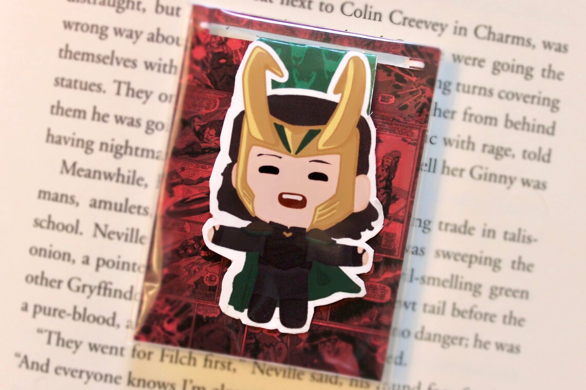 Loki Marvel Inspired Magnetic Bookmark | Etsy