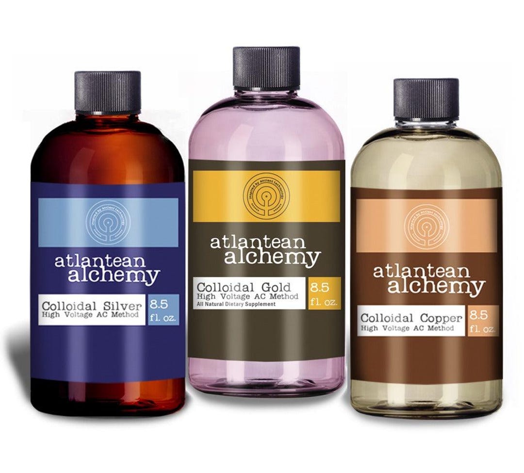Colloidal Silver, Copper & Gold Bundle 60PPM (8.5oz -3 Pack) - Etsy