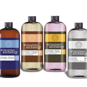 Colloidal Silver, Copper, Platinum & Gold Bundle - 36.5 Ounces Per Bottle