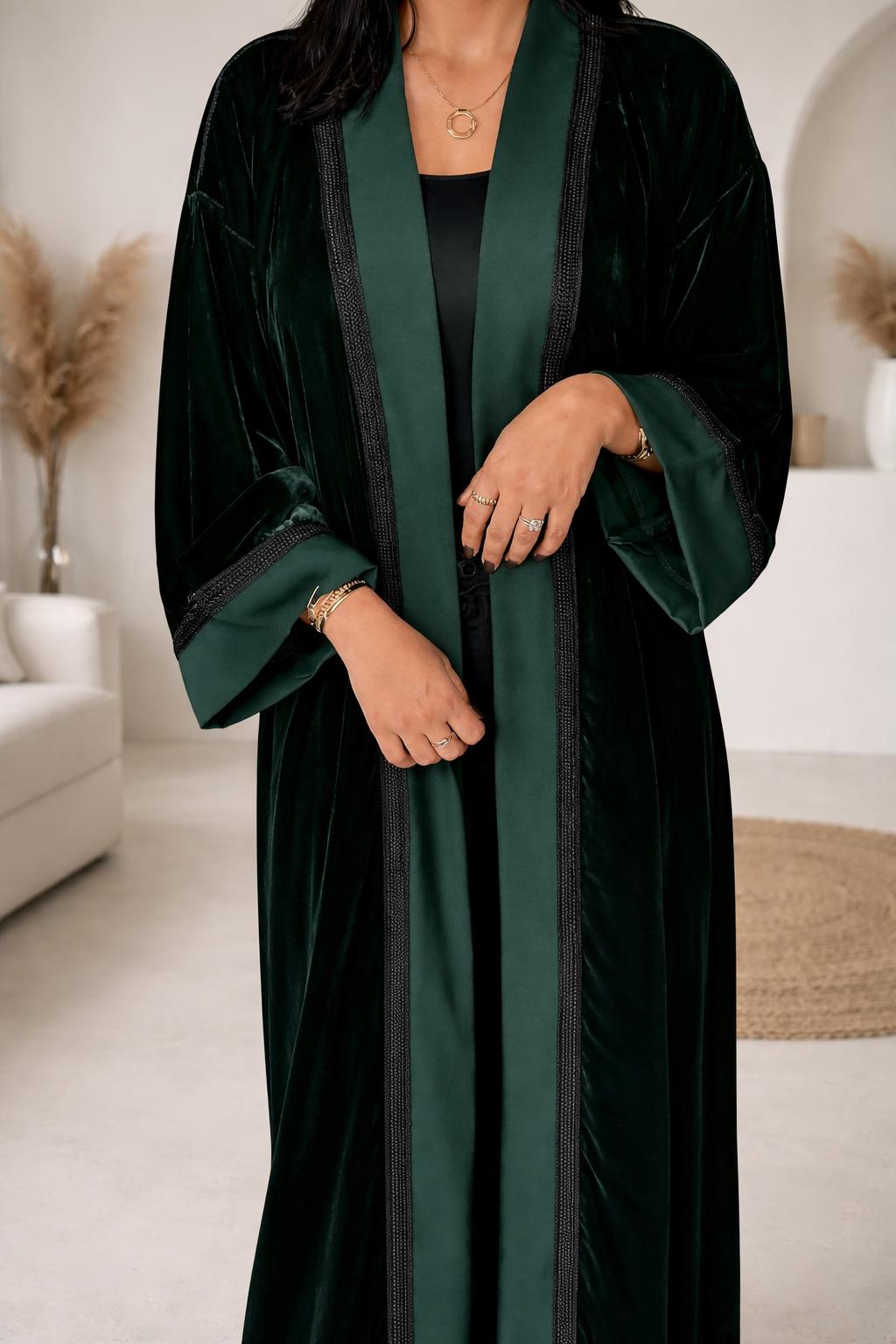 Green Velvet Caftan - Etsy Canada
