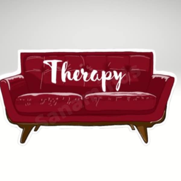 Therapist Couch Sticker | Therapy Sticker| Mental Health Vinyl | Planner Stickers | Counselor sticker