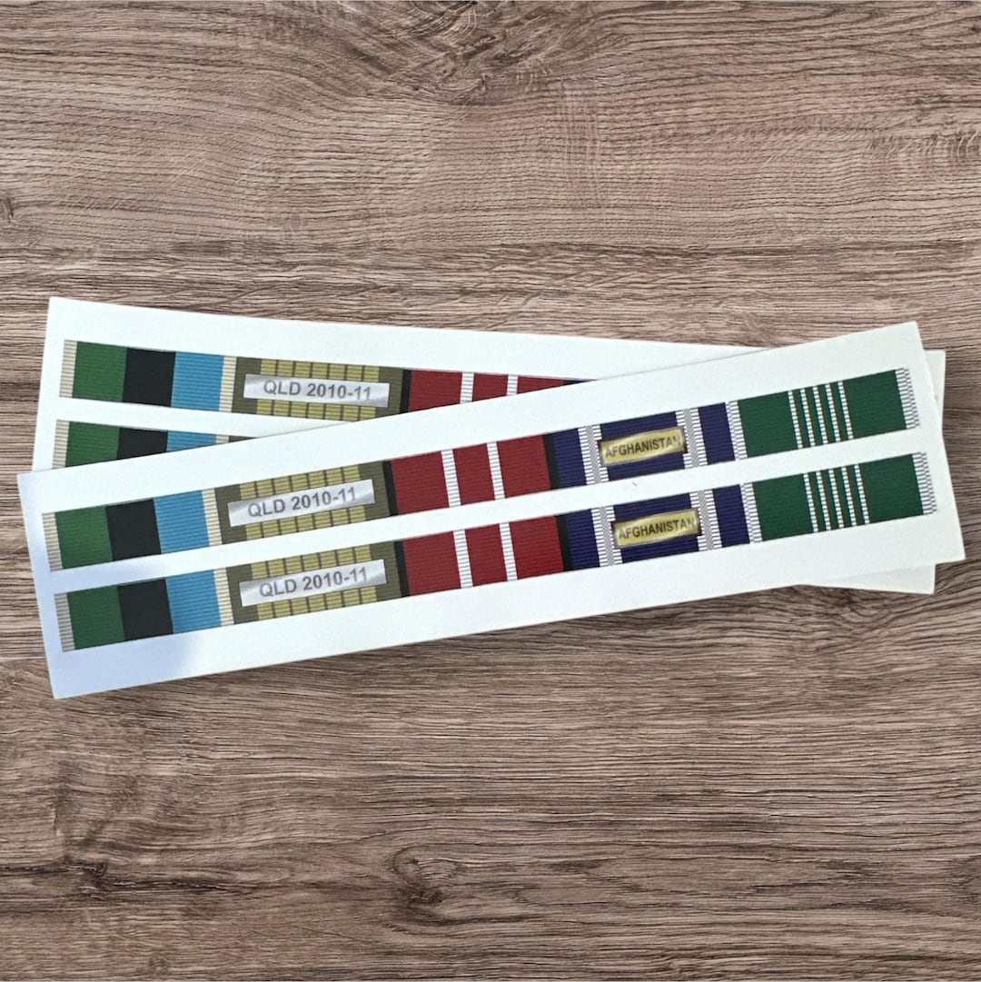 Australian Defence Medal Rack Decal Award (personalised) | Army | Air ...