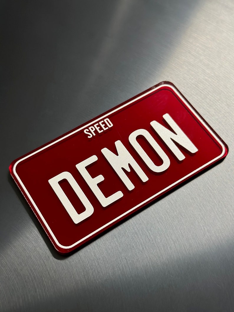 Custom Novelty Number Plate / License Plate 90mm X 50mm Mirrored