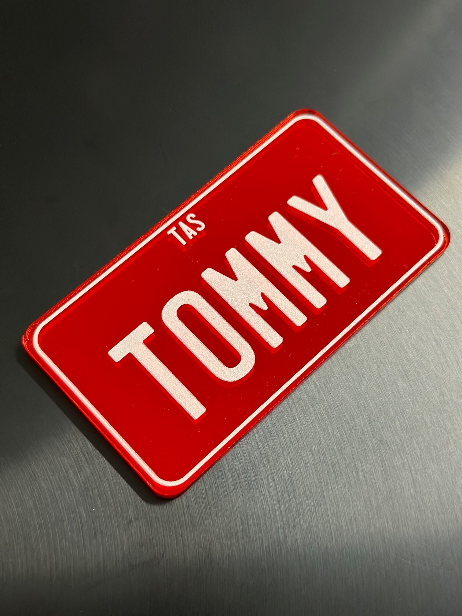 Custom Novelty Number Plate / License Plate 90mm X 50mm Mirrored