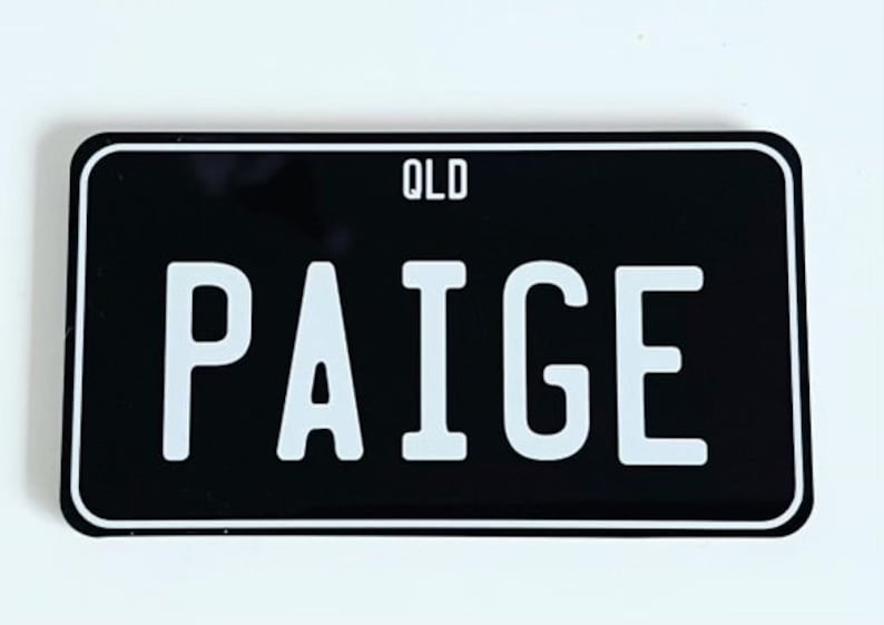 Custom Novelty Number Plate / License Plate 90mm X 50mm Black Acrylic