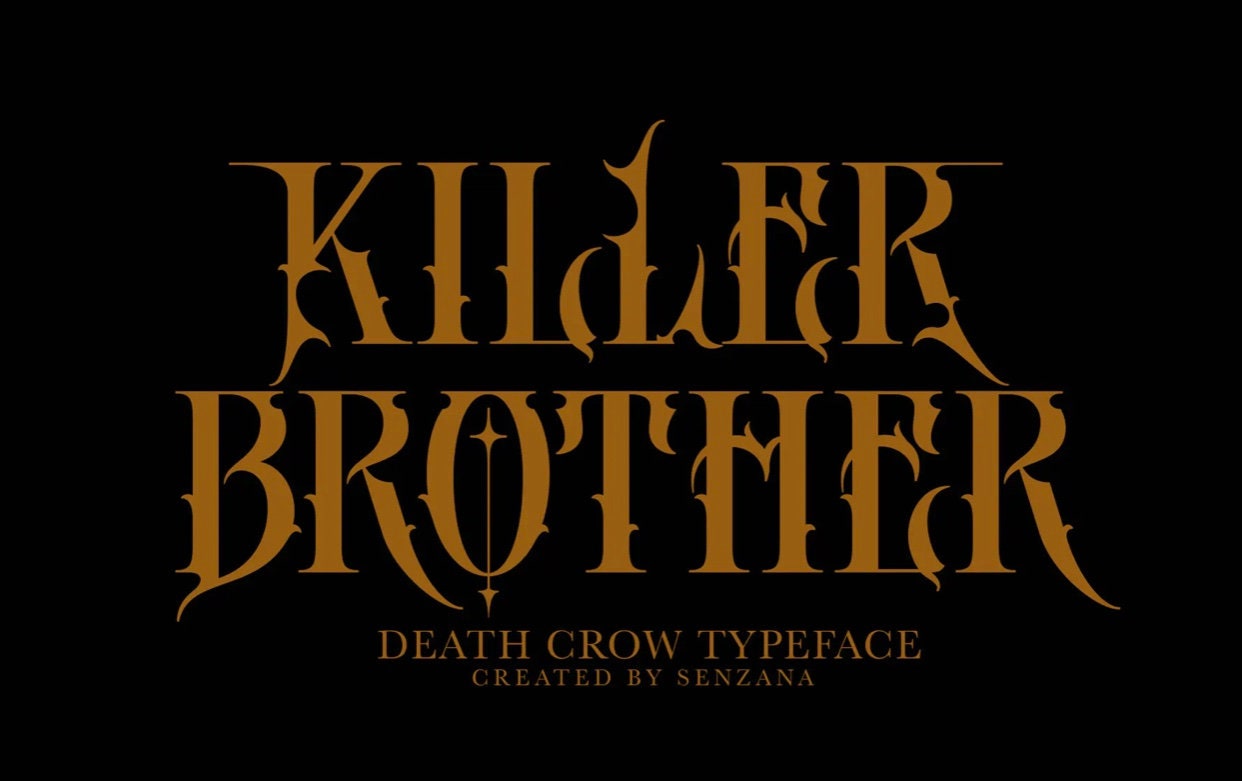 NEW Death Crow Font Procreate Otf & Ttf File - Etsy