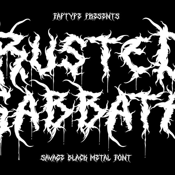 Rusted Sabbath Black Metal Font Regular Font  Otf, Ttf file Format