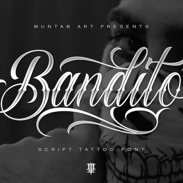 Bandito Cursive Fonts Including Swashes OTF TTF file