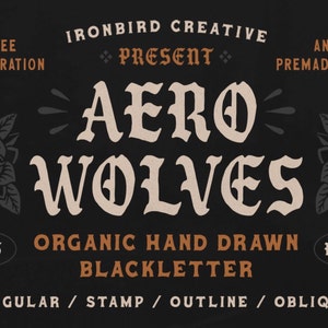 Tattoo Font, Old English, Chicano Style (TTF File)