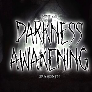 Darkness Awakening Horror Mystery Font