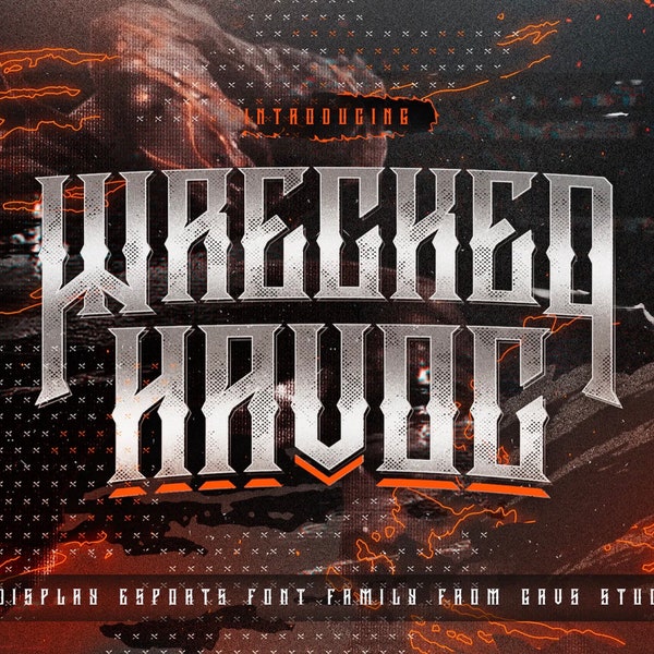 GRVS Wrecked Havoc font Otf Tattoo Font