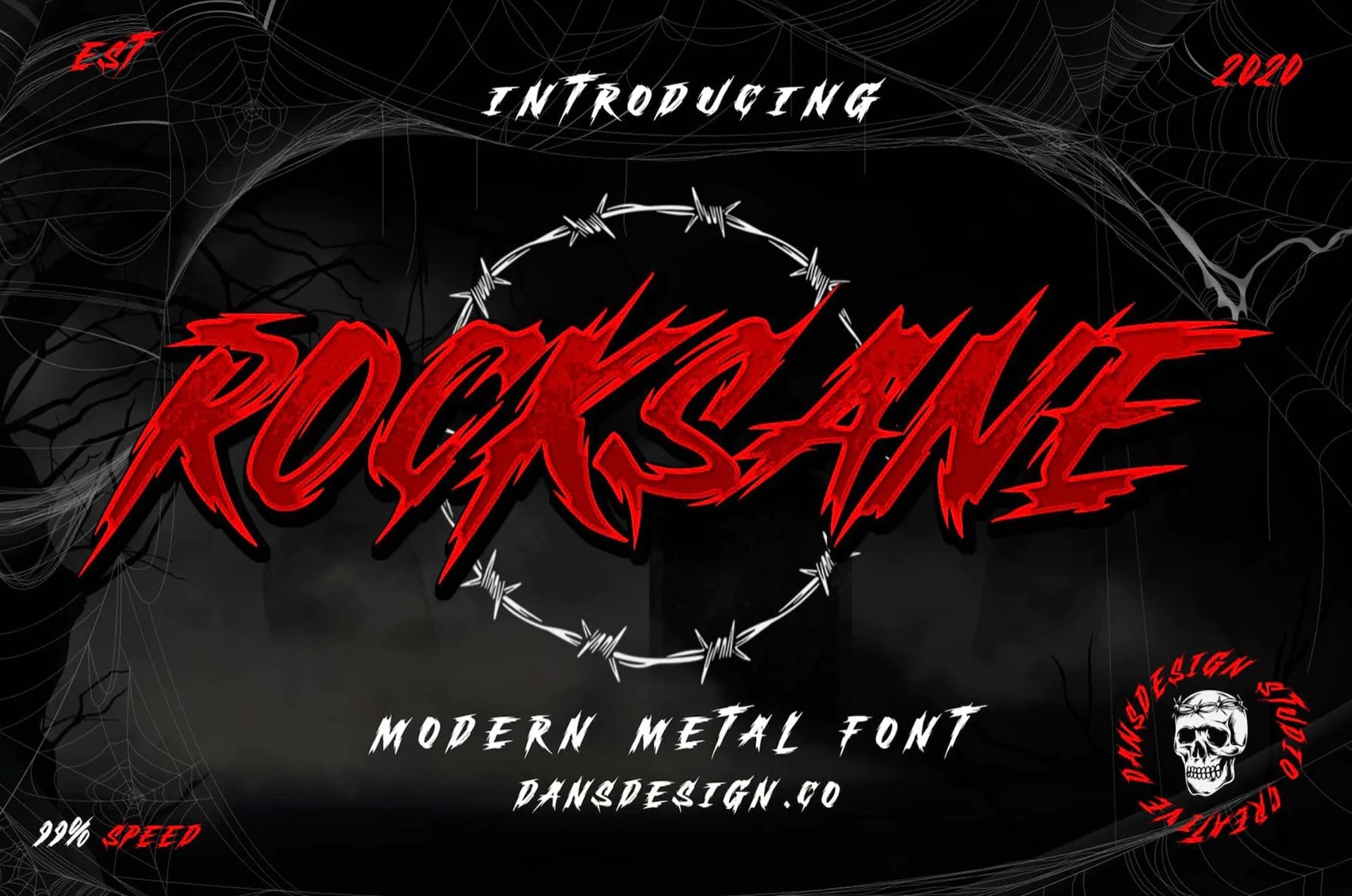 Rocksane Metal Font Horror Letters OTF/TTF Etsy