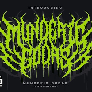 Munderic Godas - Death Metal Font / Logotype / T-Shirts / Posters / Brand