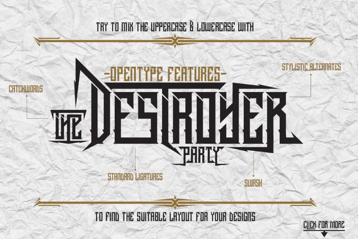 Metal Rock Font - Etsy