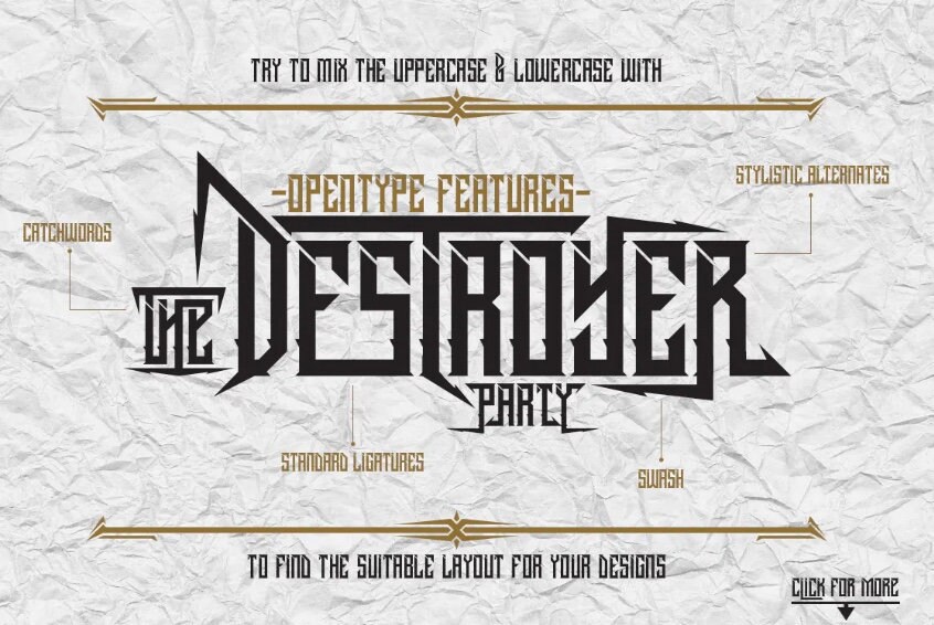 Metal Rock Font - Etsy