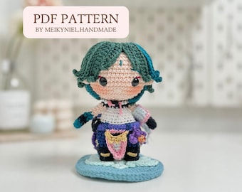 Crochet PDF Pattern : Chibi Amigurumi "Xiao"