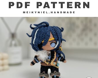 Crochet PDF Pattern: "KAEYA" Chibi Amigurumi