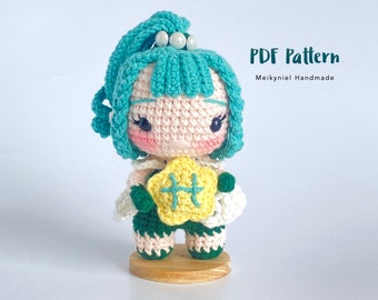 Gehaakt pdf-patroon: sterrenbeeld Chibi Pisces amigurumi