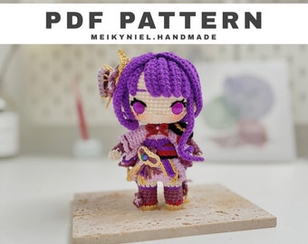 Crochet PDF Pattern: "RAIDEN" Chibi Amigurumi