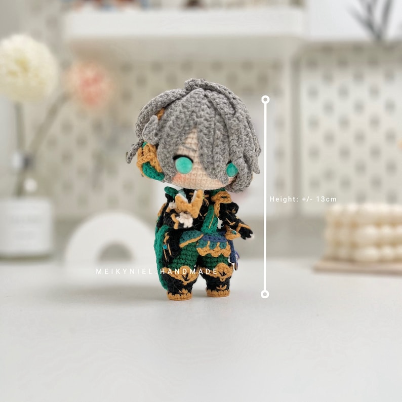 Crochet PDF Pattern: AL-HAITHAM Chibi Amigurumi image 2