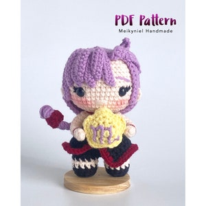 Crochet Doll Pattern : Chibi Star Sign &quot;Scorpio&quot; Amigurumi Crochet Doll