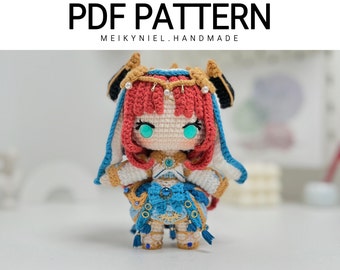 Crochet PDF Pattern: "NILOU" Chibi Amigurumi