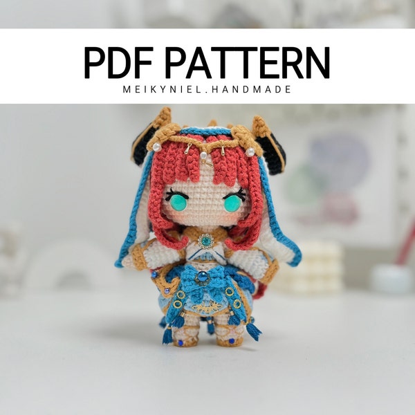 Crochet PDF Pattern: "NILOU" Chibi Amigurumi