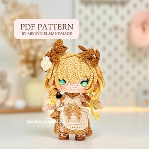 Crochet PDF Pattern: "AGLAEA" Chibi Amigurumi