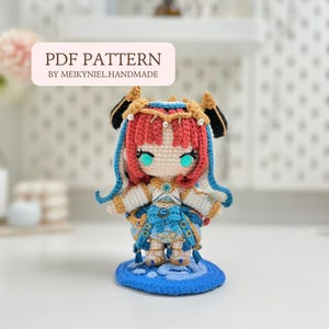 かぎ針編みPDFパターン：「NILOU」ちびあみぐるみ