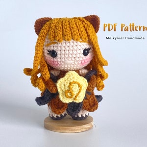 Crochet Doll Pattern : Chibi Star Sign &quot;Leo&quot; Amigurumi Crochet Doll